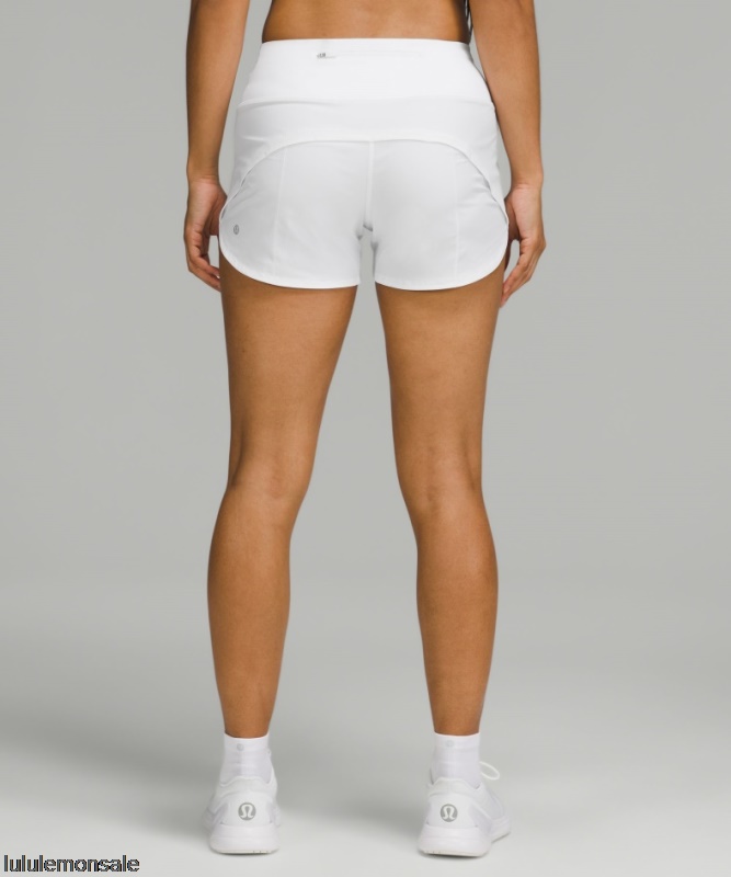 Lululemon Damen DELULU377 | Weiß Beschleunigen Hochhaus Gefüttert Kurz 4